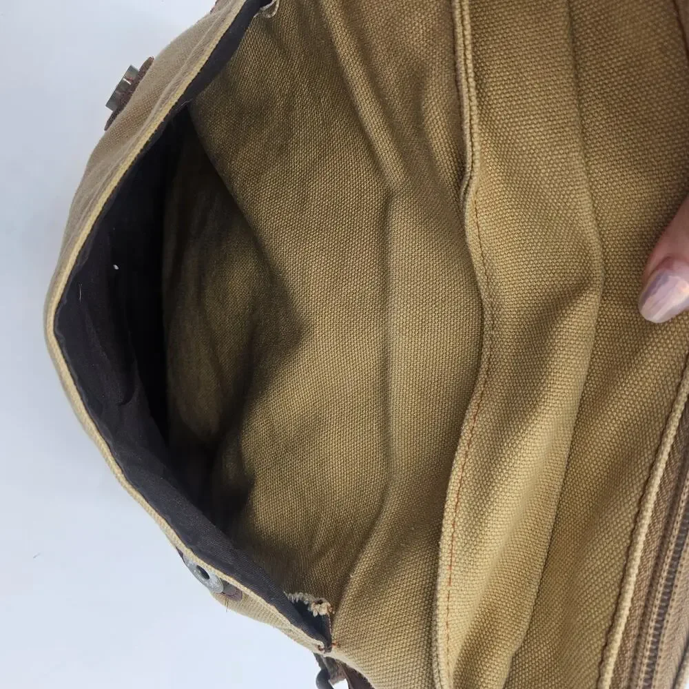 Augur Strauss Mustard Canvas Shoulder Messenger Medium Bag Multipurpose Travel